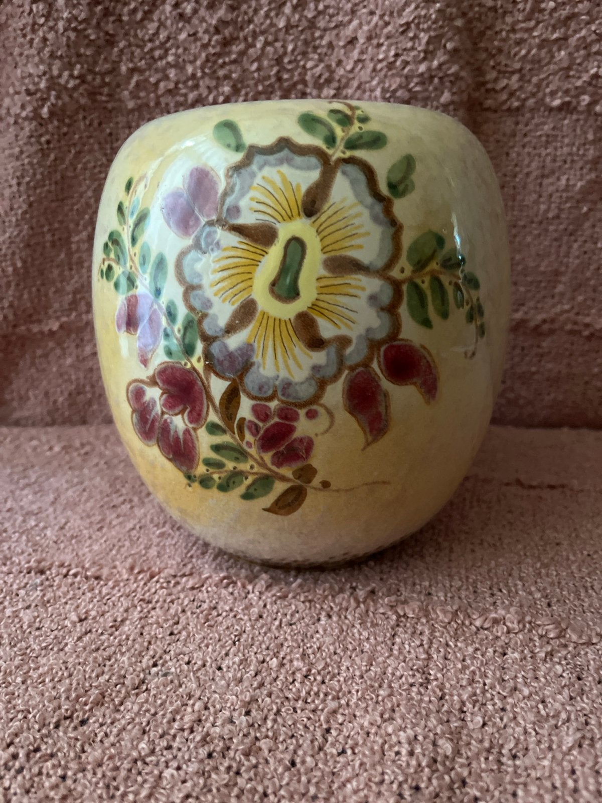 Vintage Faenza di Perulo vaas met bloemmotief, Ophalen