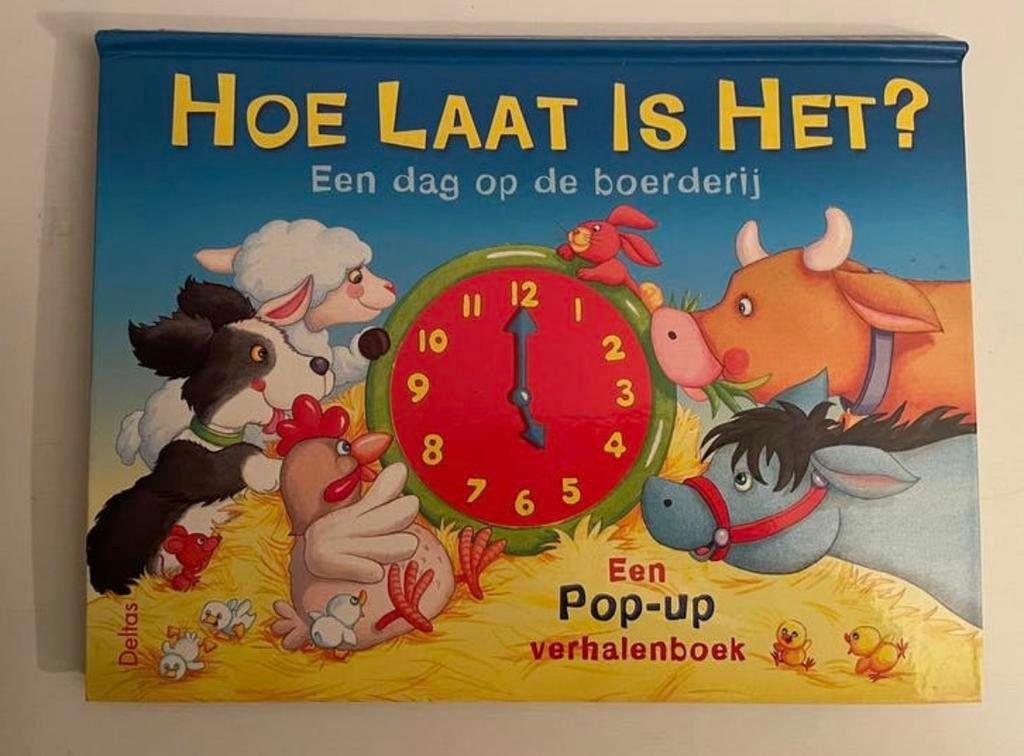 Pop-up boek Hoe laat is het? Klokkijken op de boerderij, Boeken, Kinderboeken | Kleuters, Non-fictie, Uitklapboek, Jongen of Meisje