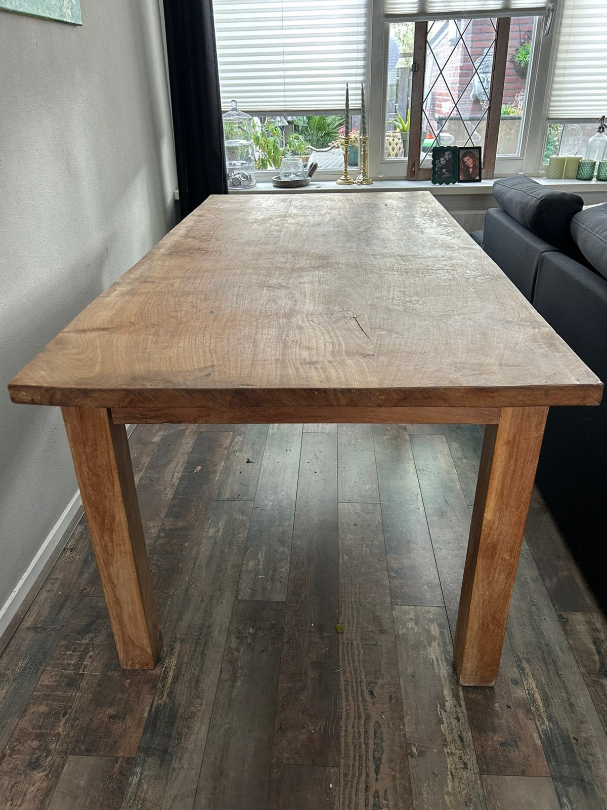 Teakhout eettafel, Ophalen, Teakhout, 200 cm of meer, 50 tot 100 cm