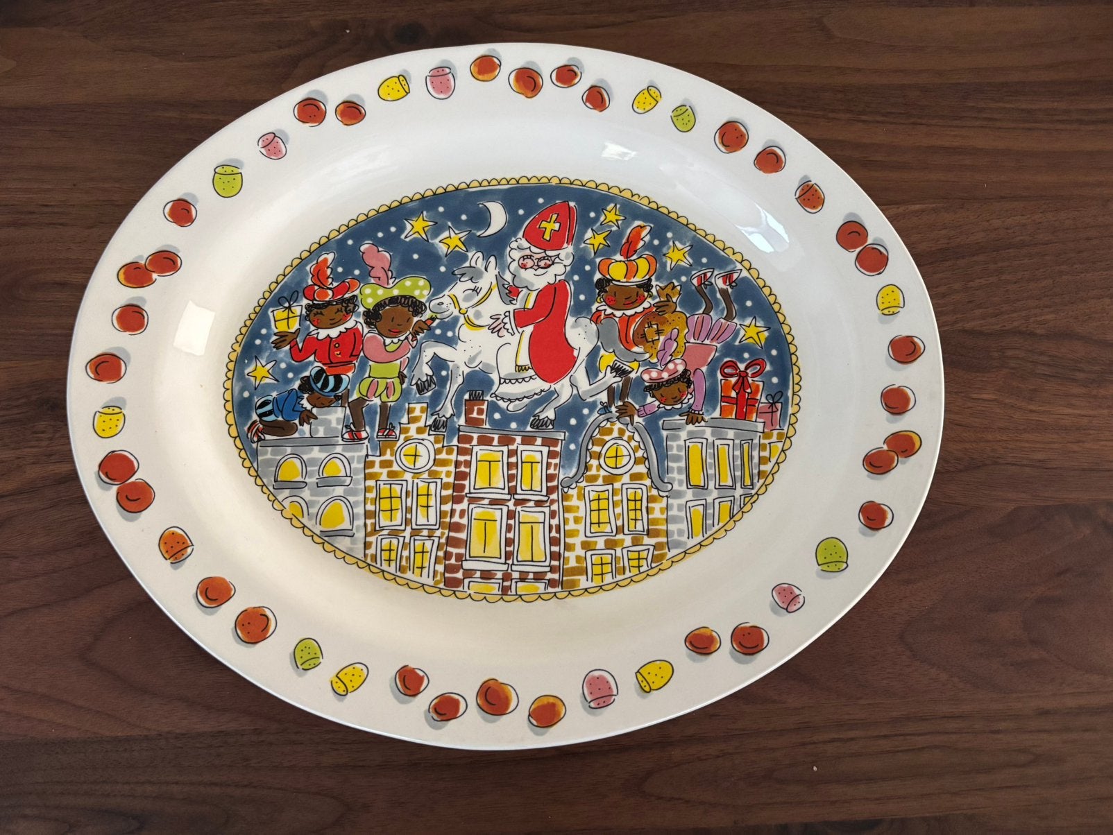 Blond Amsterdam Sinterklaas schaal, Ophalen, Zo goed als nieuw, Aardewerk, Schaal of Schalen