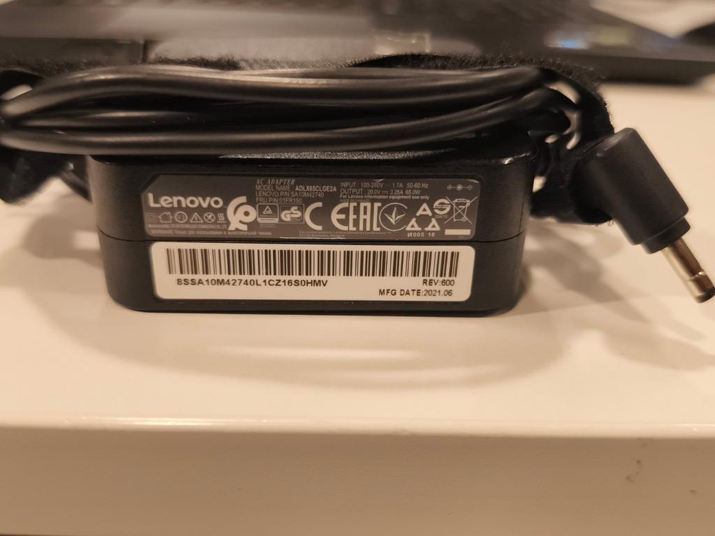 Lenovo AC Adapter ADLX65CLGE2A, Computers en Software, Laptop-opladers, Ophalen of Verzenden, Gebruikt, Lenovo origineel