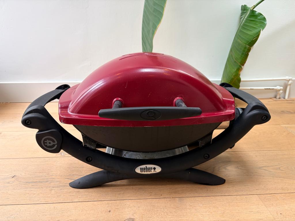 Weber Q1400 elektrische barbecue, Tuin en Terras, Ophalen, Gebruikt