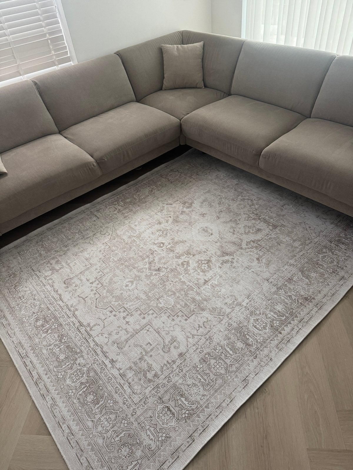 Vloerkleed 185 x 275 cm & 75 x305 cm, Beige, 150 tot 200 cm, 200 cm of meer, Ophalen of Verzenden