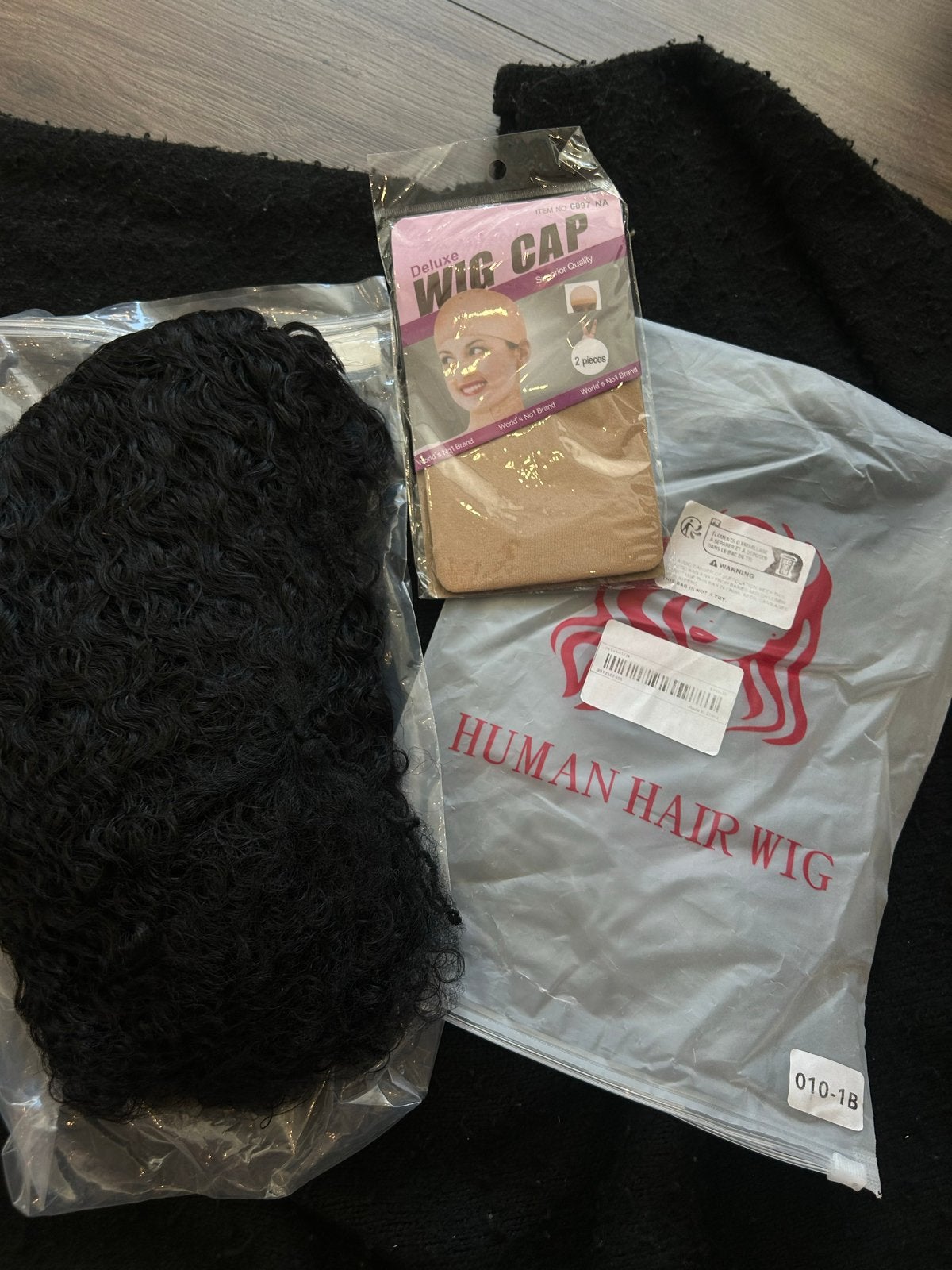 Nieuwe Human Hair Pruik met Wig Cap, Ophalen of Verzenden, Nieuw, Pruik of Haarverlenging