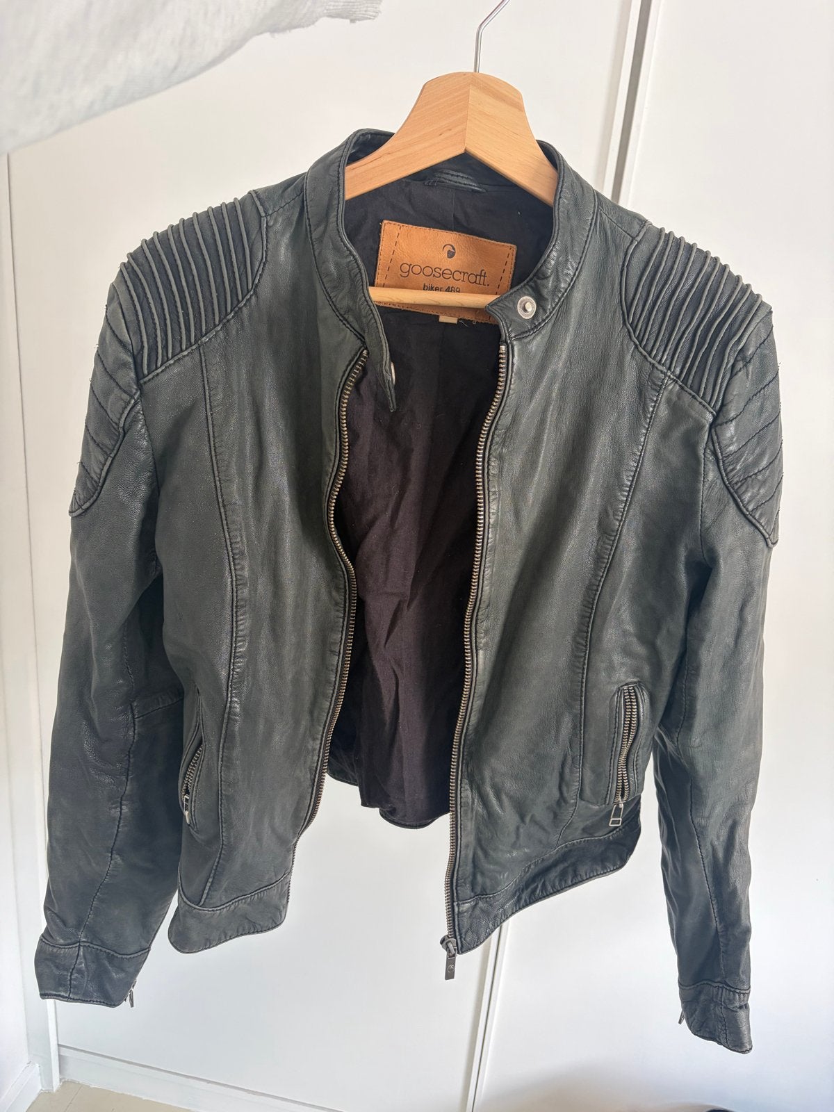 Goosecraft Biker 489 Leren Jas Maat L, Ophalen of Verzenden, Zo goed als nieuw, Maat 42/44 (L), Zwart