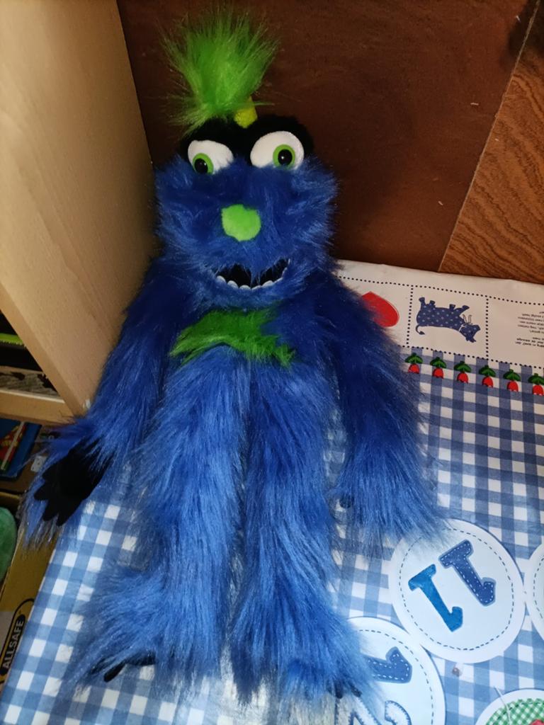 Blue monster Puppet handpop The Puppet Company, Ophalen of Verzenden, Zo goed als nieuw, Overige typen
