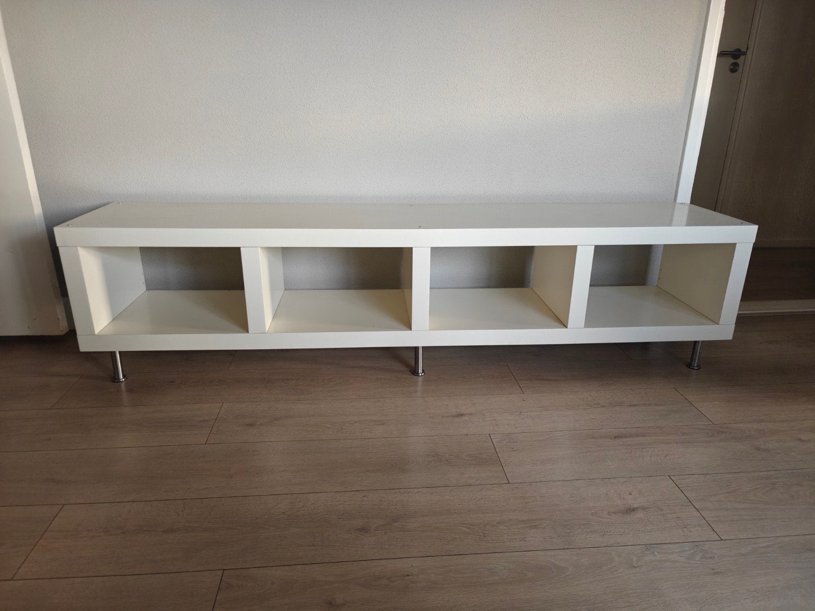 tv meubel wit, Ophalen, Gebruikt, 150 tot 200 cm, Minder dan 100 cm