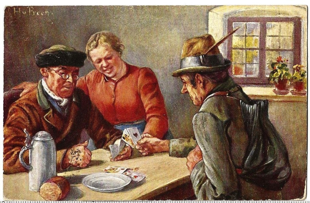 Kaartspel 1910 Kreuznach  naar  Parijs schilderij nr  1589, Verzenden, Voor 1920, Gelopen, Overige thema's