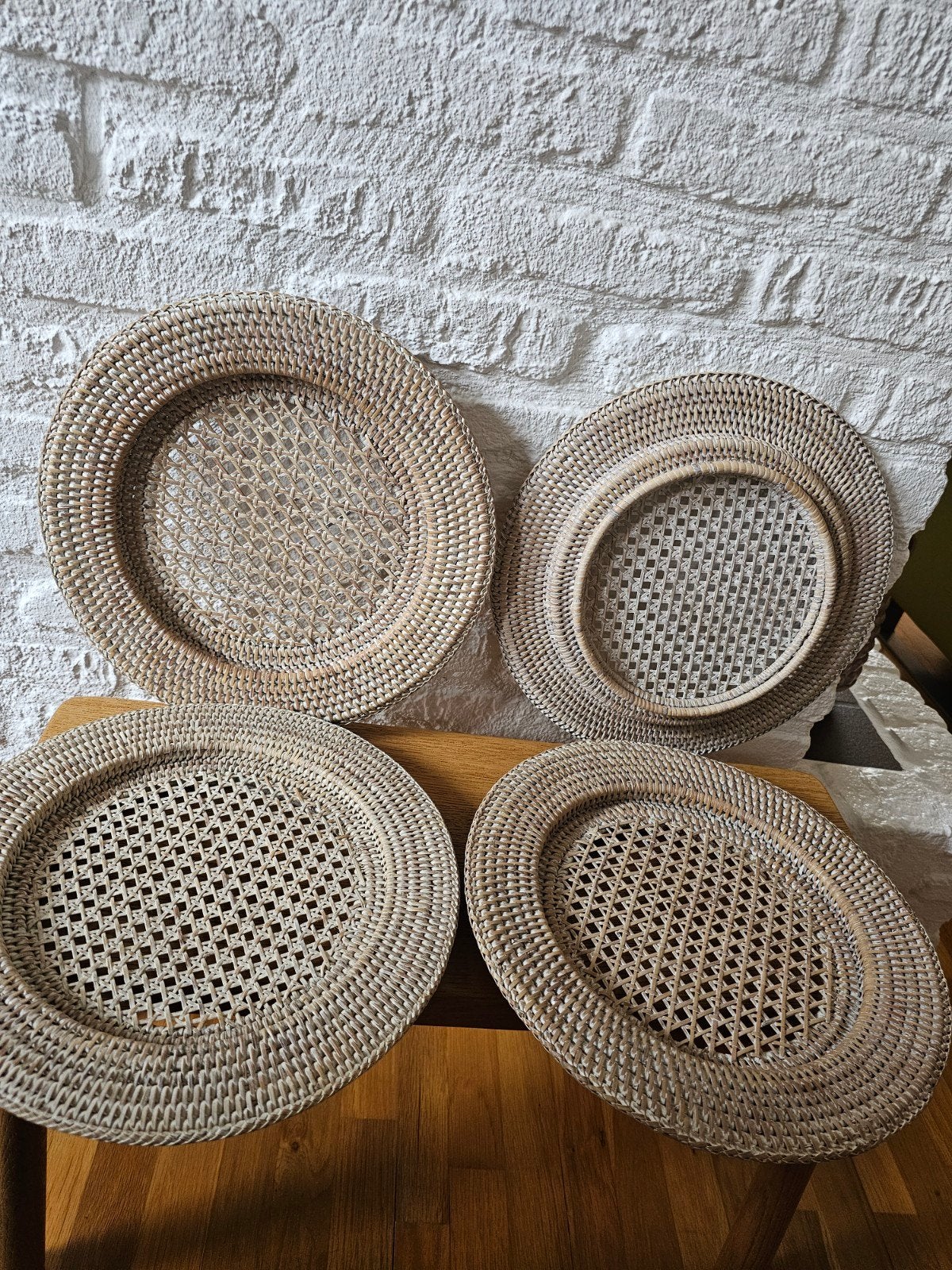 4 onderborden, Ophalen of Verzenden, Bord(en), Overige stijlen, Glas