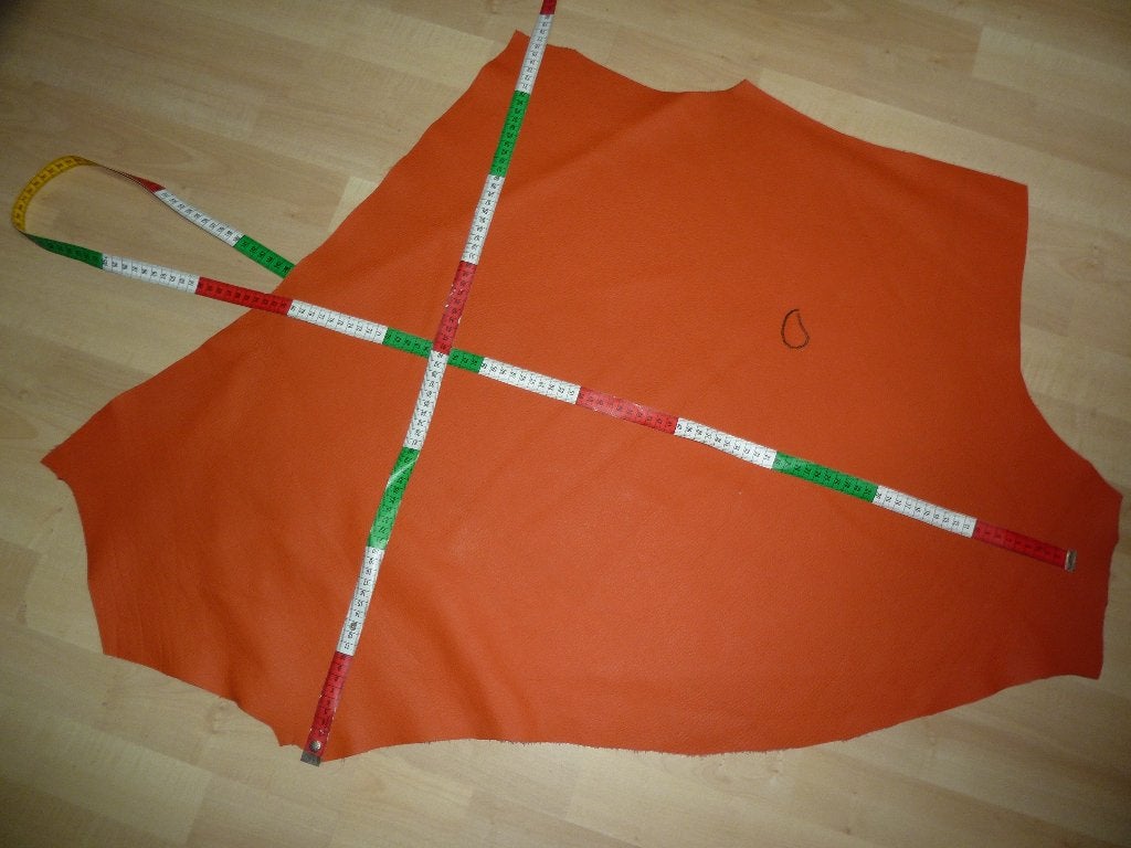 Oranje A rtestant echt leer rundleer, Hobby en Vrije tijd, Stoffen en Lappen, Verzenden, Leer of Kunstleer, Nieuw, Oranje