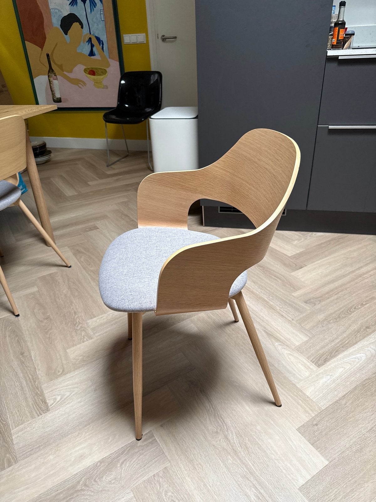 2 JYSK eetkamerstoelen - per set verkrijgbaar, Ophalen, Twee, Overige kleuren, Zo goed als nieuw