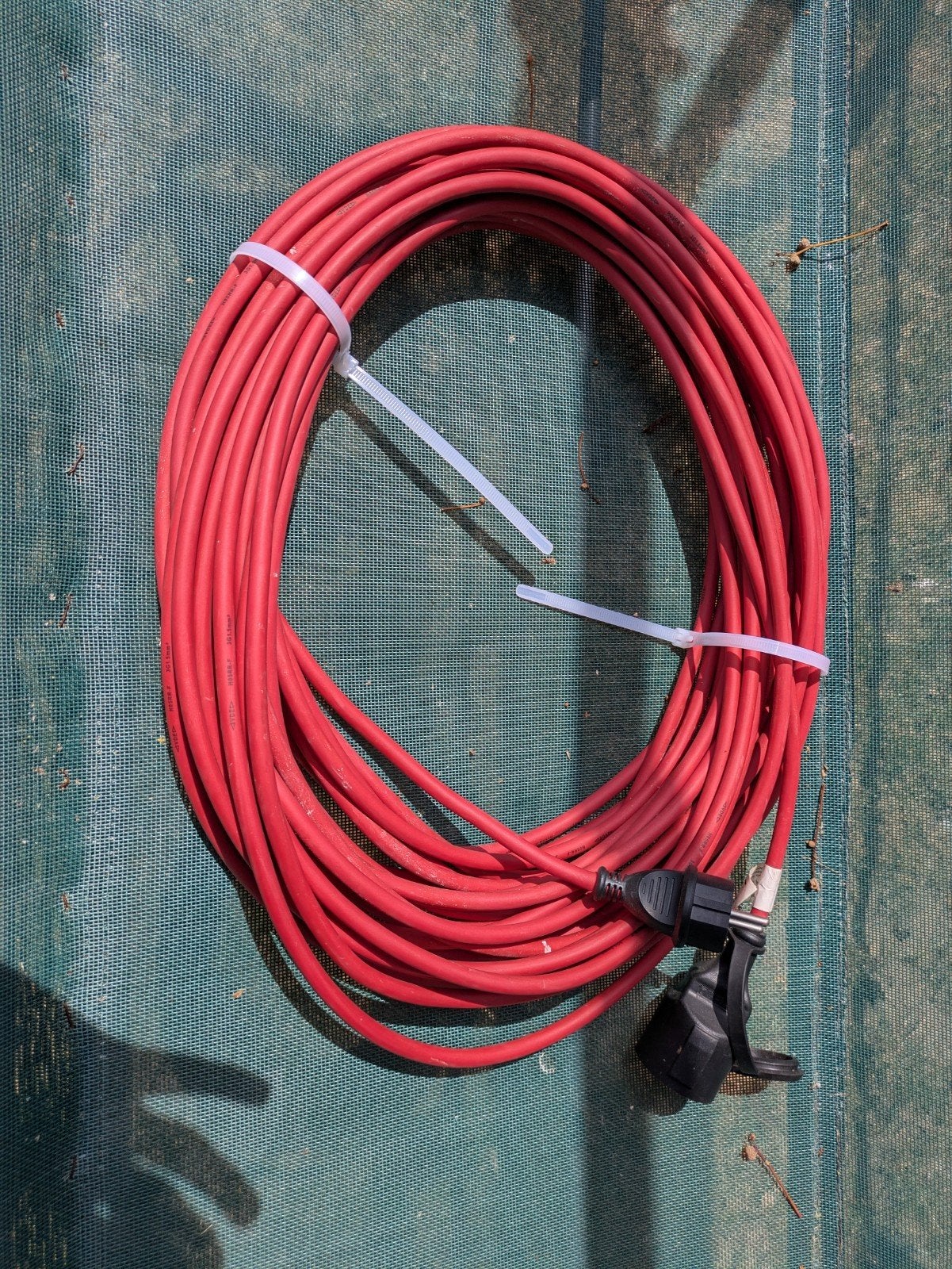 Powerfix Verlengsnoer 25m - Rood, 250V/16A, Max 3680W, Ophalen, Kabel of Snoer