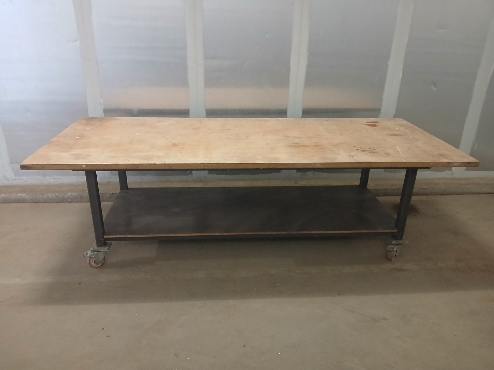 Stevige werkbank op wielen - 303x124x90 cm, Doe-het-zelf en Verbouw, Ophalen, Gebruikt, 120 tot 170 cm