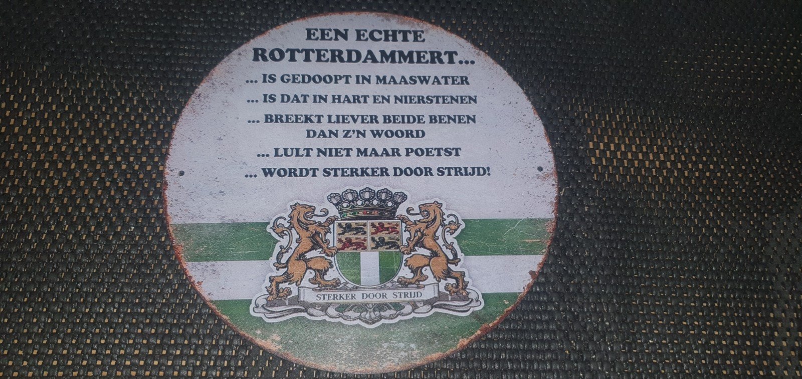 wandbord voor de echte Rotterdammer!, Ophalen of Verzenden, Nieuw