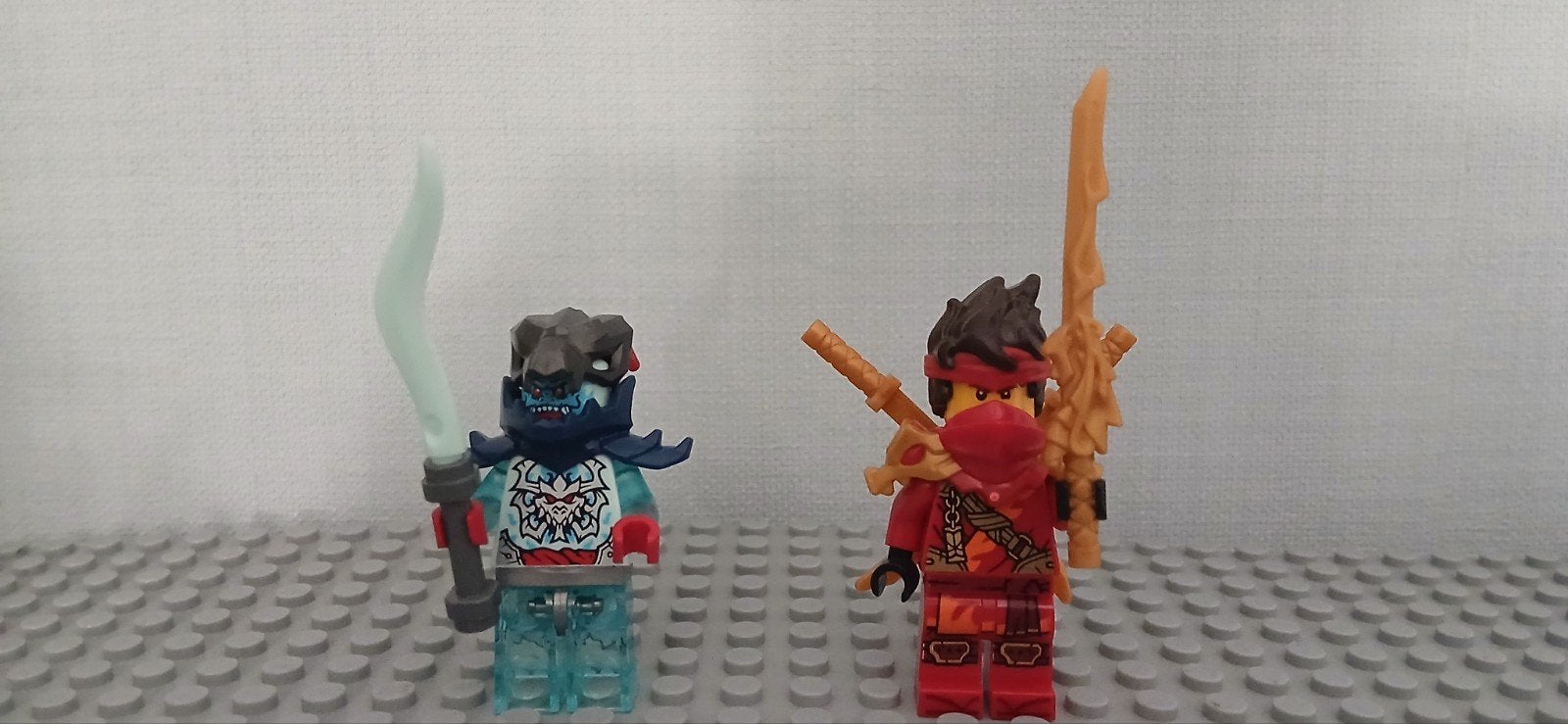 Lego Ninjago poppetjes: Draco en Kai, Verzamelen, Ophalen of Verzenden, Gebruikt