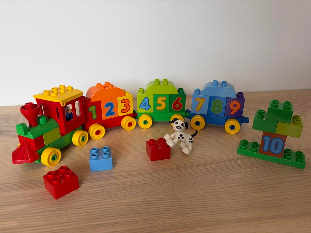 Duplo Getallentrein 10558 - Zo goed als nieuw, compleet, Ophalen of Verzenden, Zo goed als nieuw, Complete set, Duplo