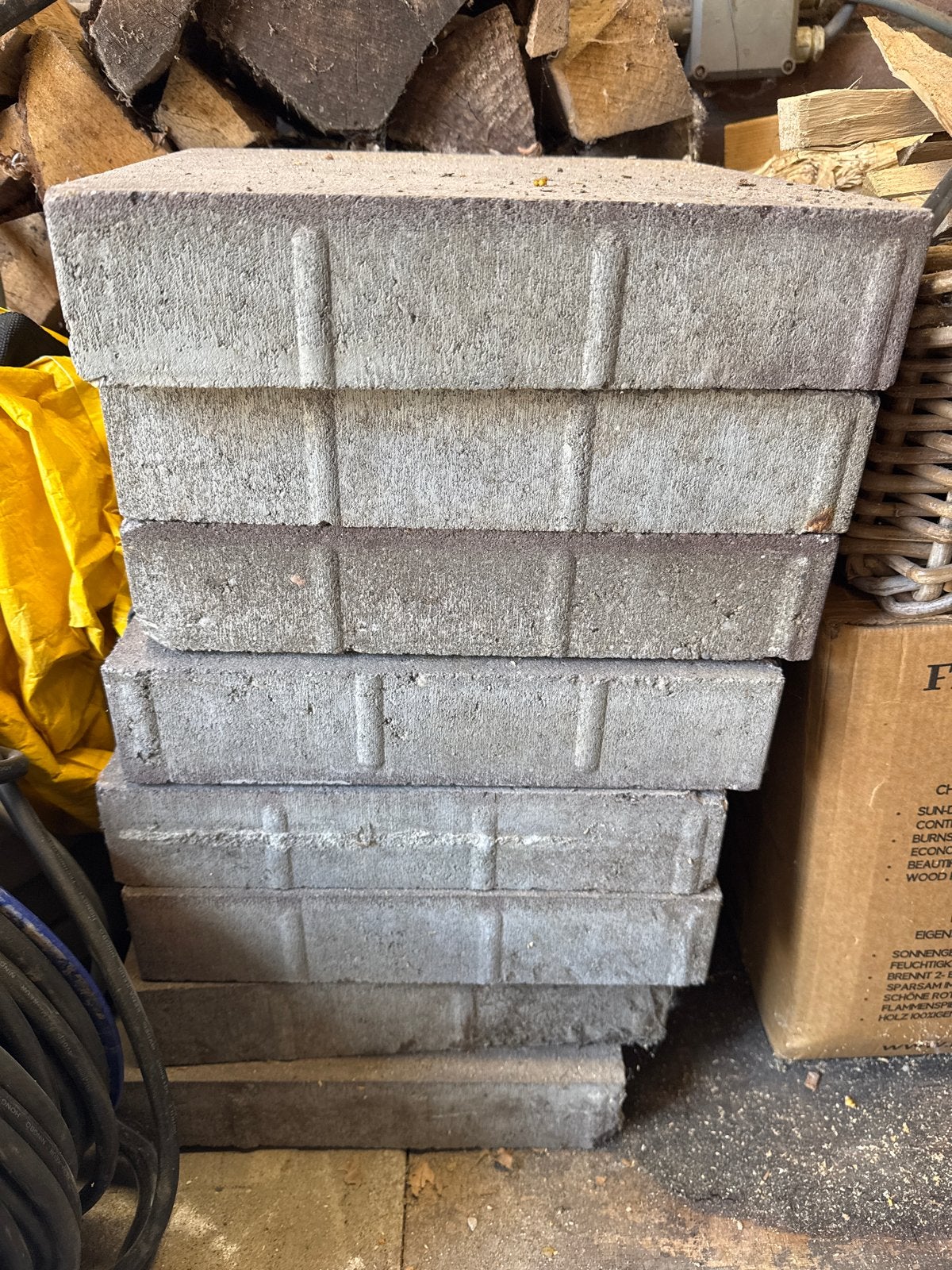 8 Gebruikte betonnen hittebestendige tegels 30x30x6, Ophalen, Gebruikt, Minder dan 5 m², Beton