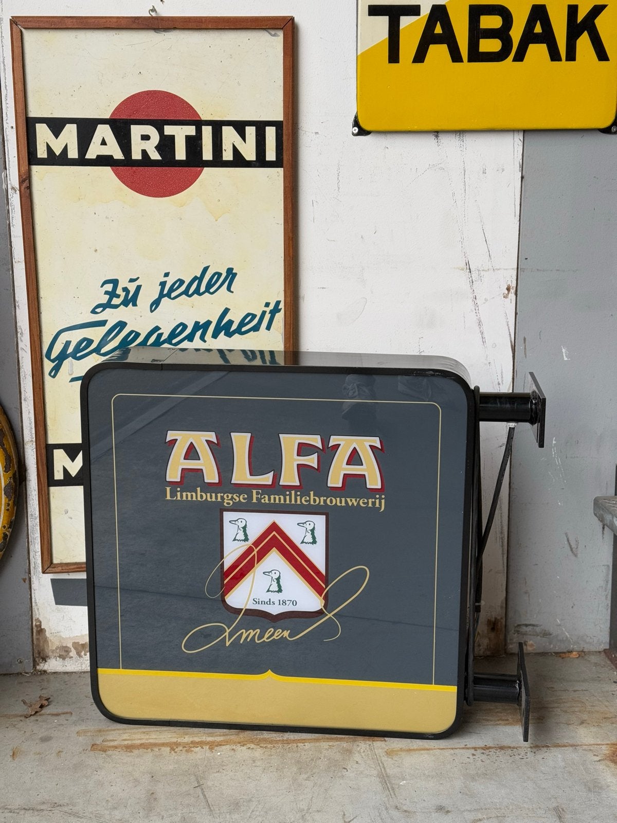 Alfa Pils dubbelzijdige lichtbak in perfecte staat, Ophalen of Verzenden, Zo goed als nieuw, Lichtbak of (neon) lamp
