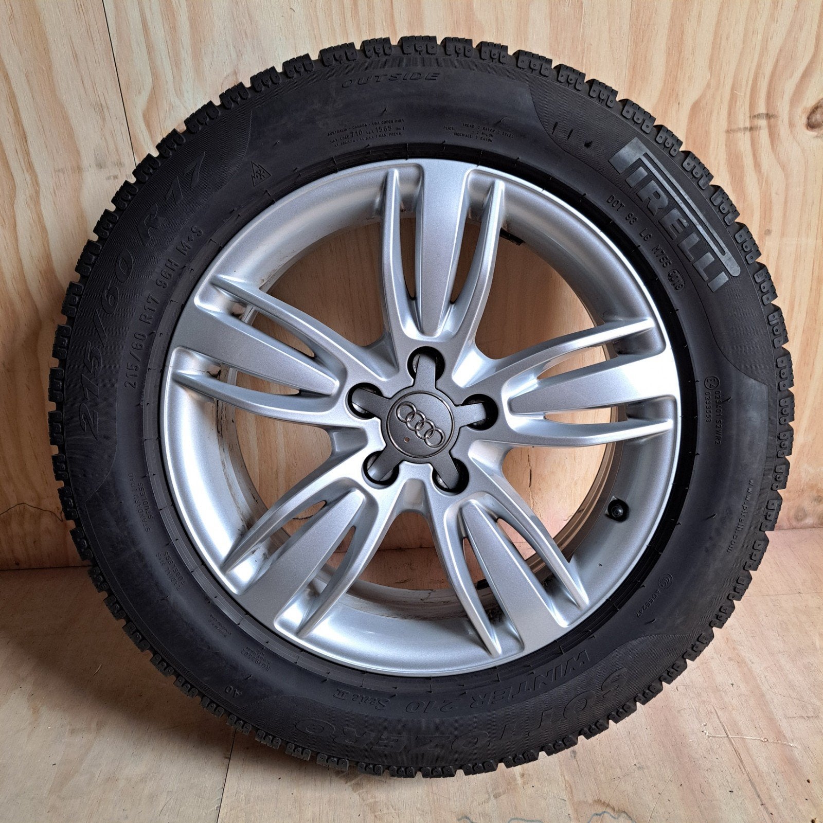 Audi 17 Inch Velgen + Goede winterbanden | 5x112 ET33, Ophalen, Audi, -, -