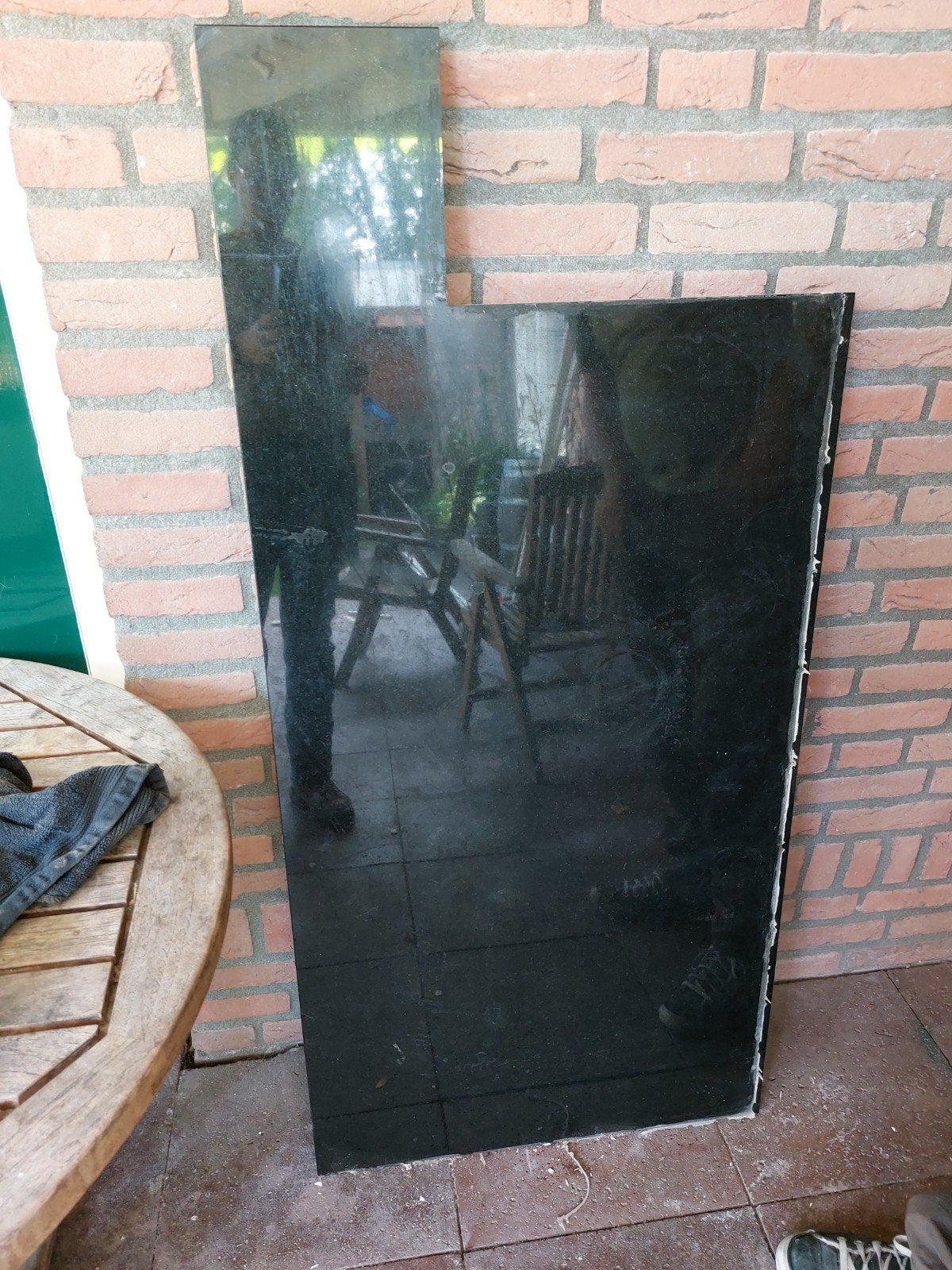 keukenblad zwart graniet 3cm dik, Ophalen, Zwart, 200 cm of meer, Minder dan 100 cm