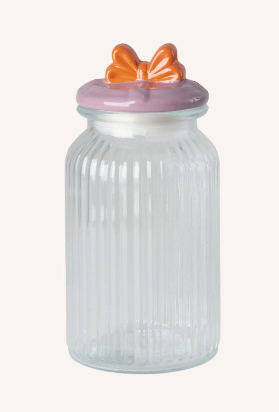 RICE glazen voorraadpot groot 1,25 L, Glas of Glazen, Nieuw, Ophalen of Verzenden, Glas