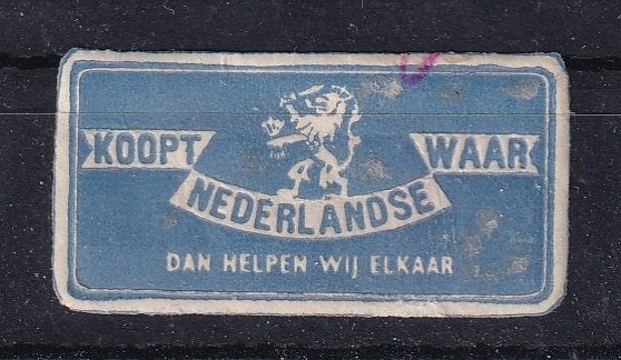 D74) ca 1940 WO2 vignet Koopt Nederlandse Waar, Postzegels en Munten, Verzenden, T/m 1940, Gestempeld