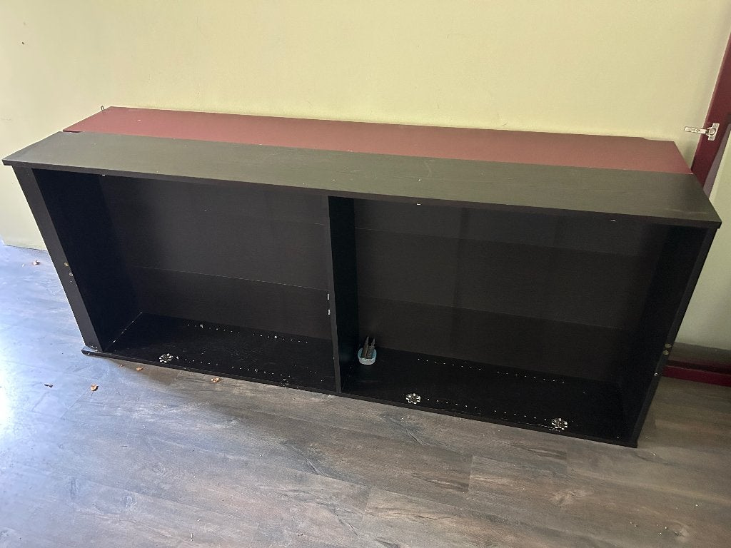 Billy boekenkast met deuren zwart/bruin, Ophalen, Met deur(en), 200 cm of meer, 50 tot 100 cm