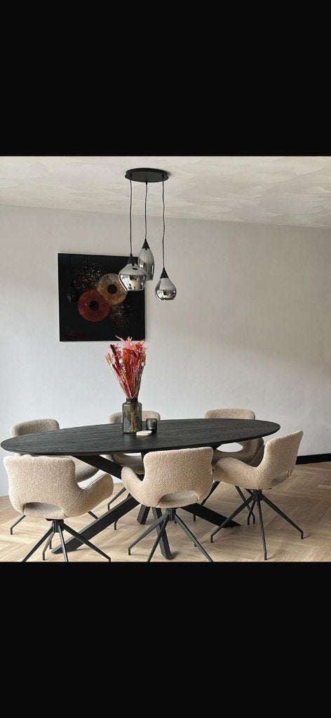 Eettafel met 6 stoelen, Huis en Inrichting, 200 cm of meer, 50 tot 100 cm, Zo goed als nieuw, Vijf personen of meer