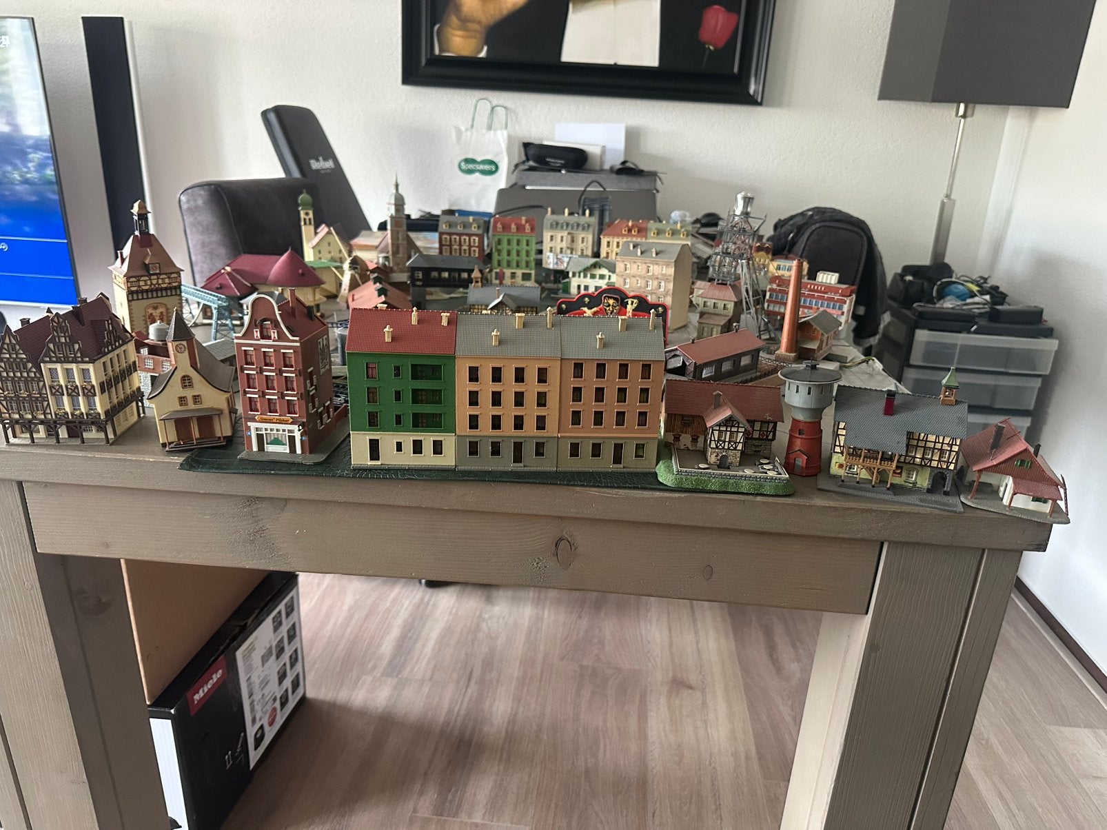 Compleet modeltreindorp met alles erop eraan .  alles. ., Hobby en Vrije tijd, Gebruikt, Gelijkstroom of Wisselstroom, Rails, Analoog
