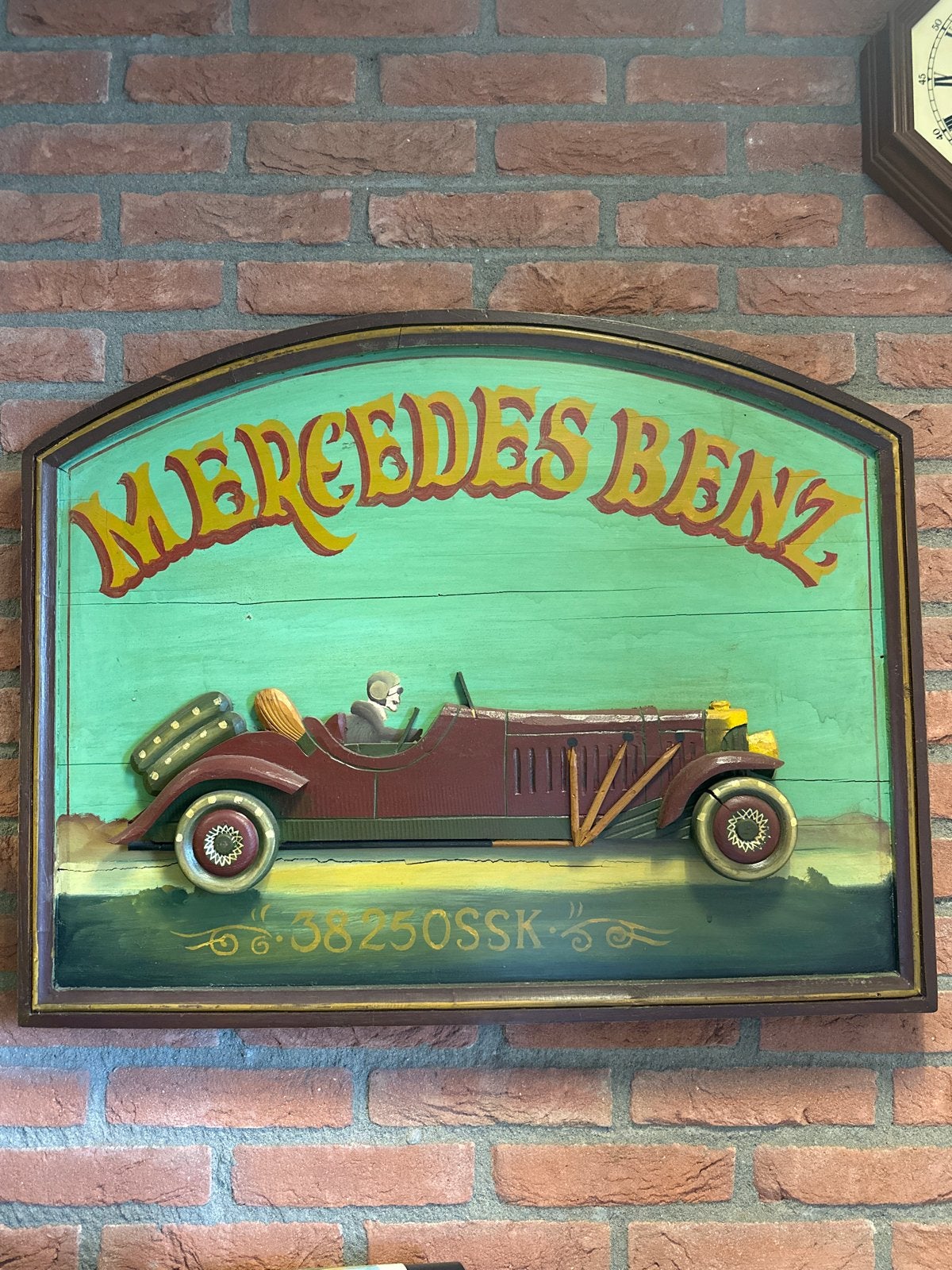 Uniek Mercedes Benz 38/250 SSK Houten Wandbord, Ophalen of Verzenden, Gebruikt, Auto's