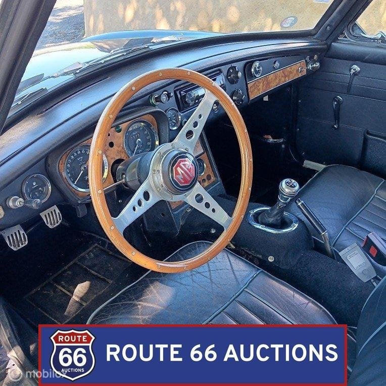 MG MGB GT | 1966 | Route 66 Auctions, Overige carrosserieën, Zwart, Bedrijf, Handgeschakeld