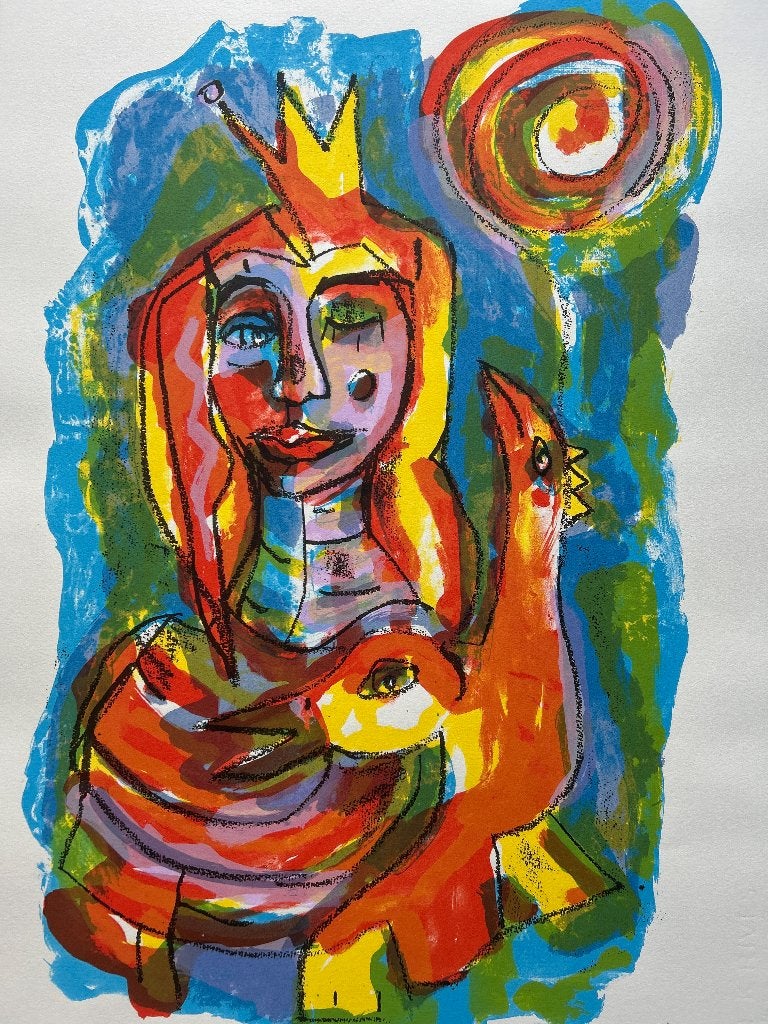 Zeefdruk Christine Spierings   ZOMEROPRUIMING, Gesigneerd, Verzenden, Zeefdruk