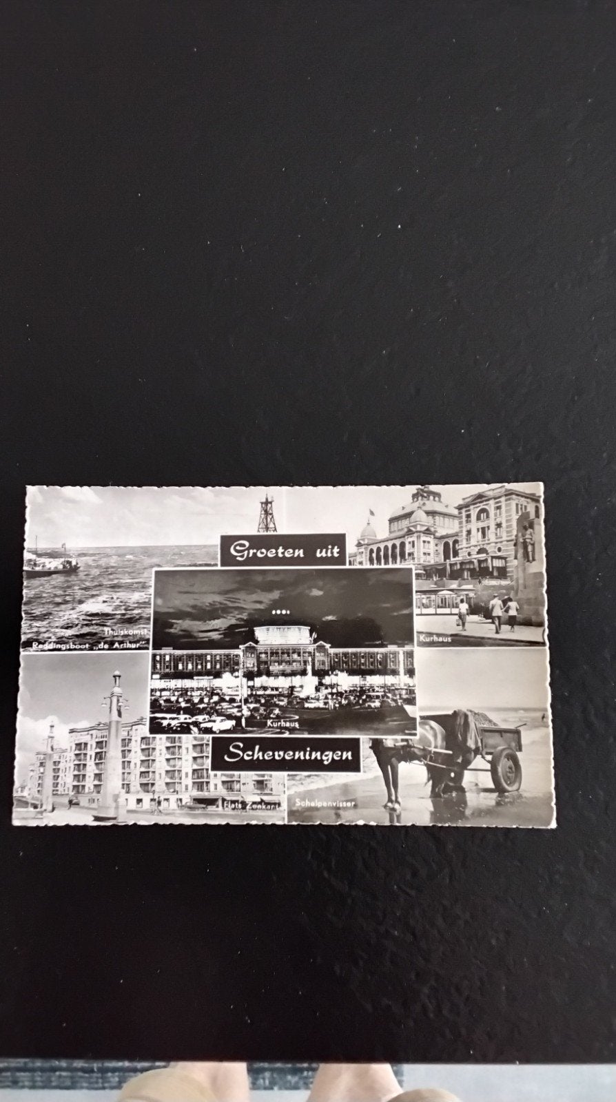 Oude ansichtkaart Scheveningen - Holland Festival, Ophalen of Verzenden, 1940 tot 1960, Gelopen, Zuid-Holland