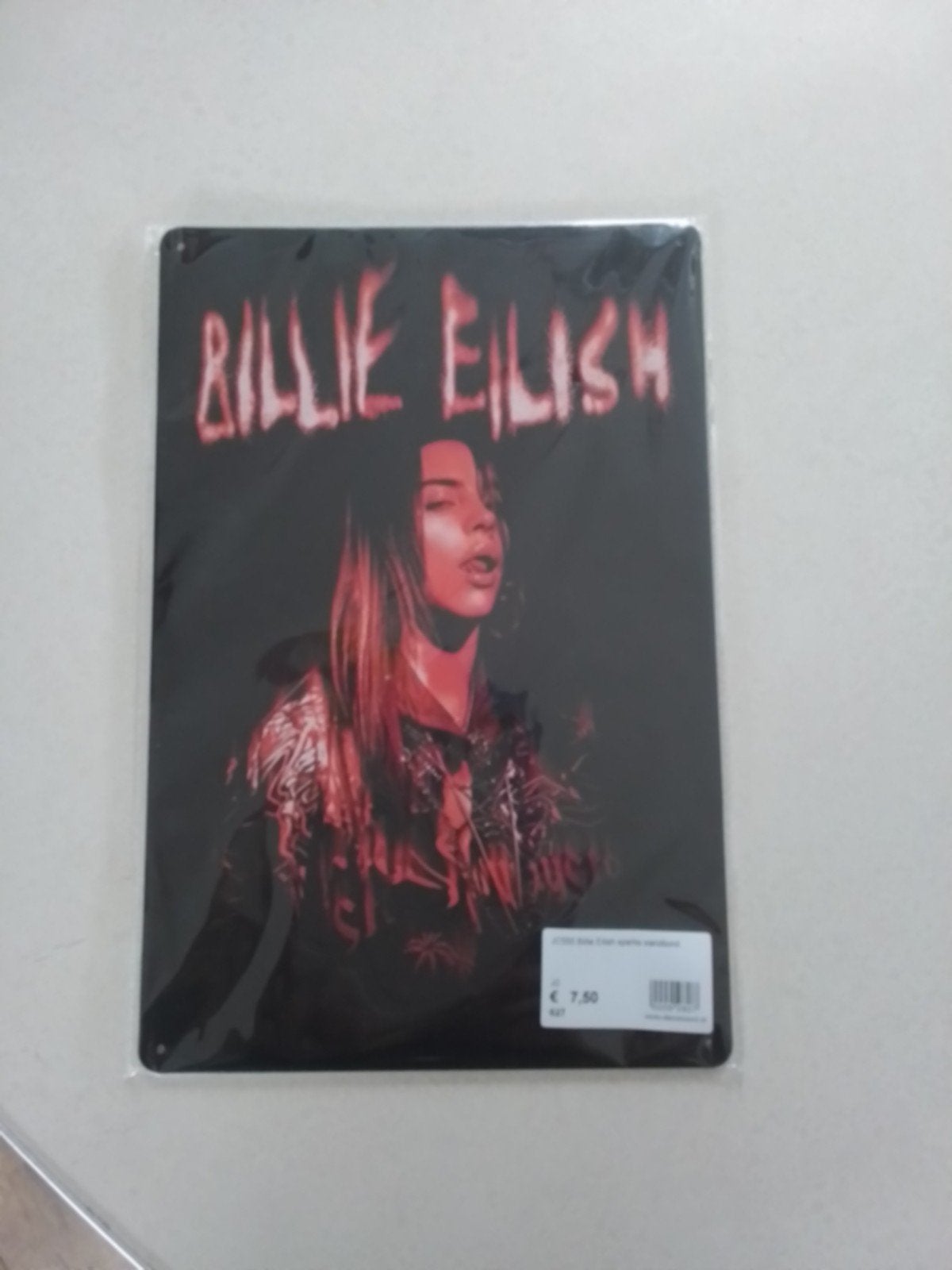 Billie Eilish metalen poster/plaat - Nieuw, Ophalen, Nieuw, Poster, Artwork of Schilderij