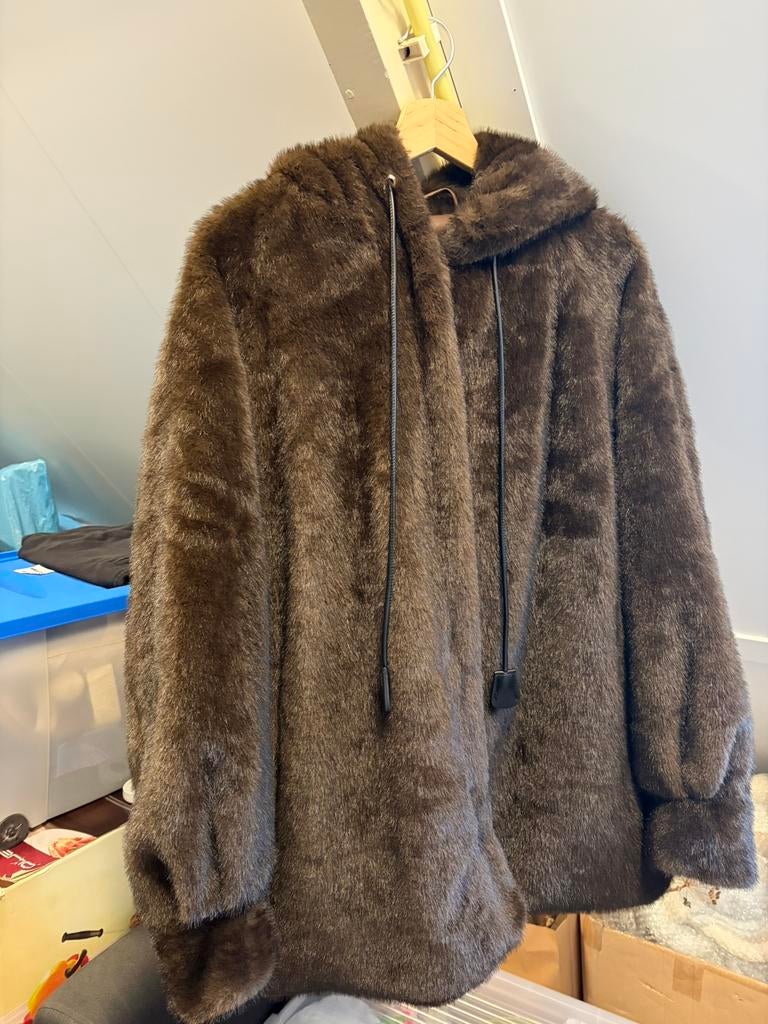 Dames oversized bontjasje, Kleding | Dames, Jassen | Winter, Ophalen of Verzenden, Zo goed als nieuw, Bruin