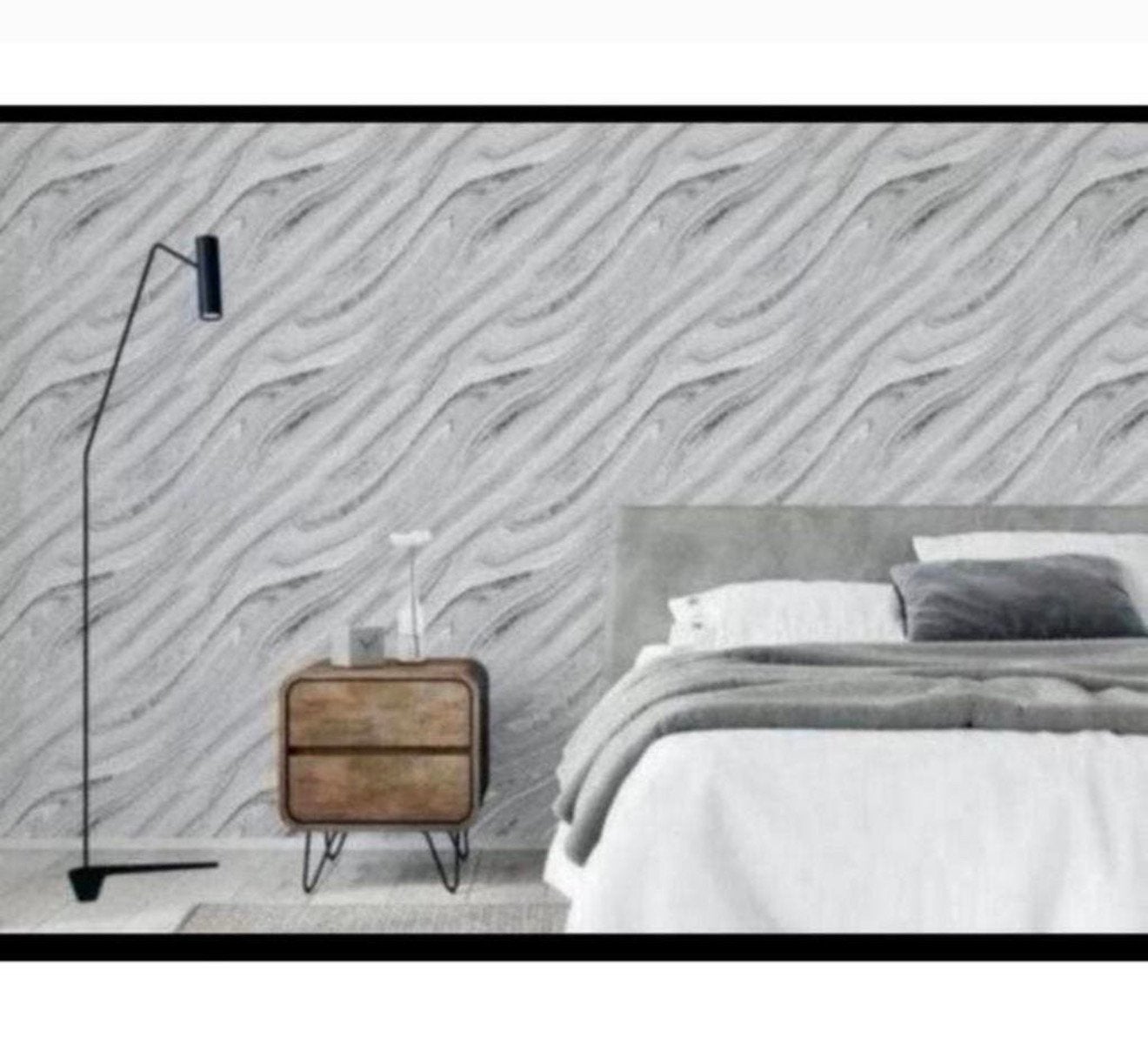 Zacht Mineraal Zilver Marmer Effect Luxe Behang 692605 10M, Ophalen of Verzenden, H, H, H