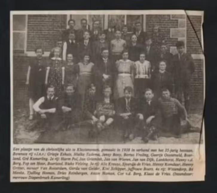 Knipsel Klazienaveen Chr. ULO 35-jarig bestaan 1948., Ophalen of Verzenden, Gebruikt