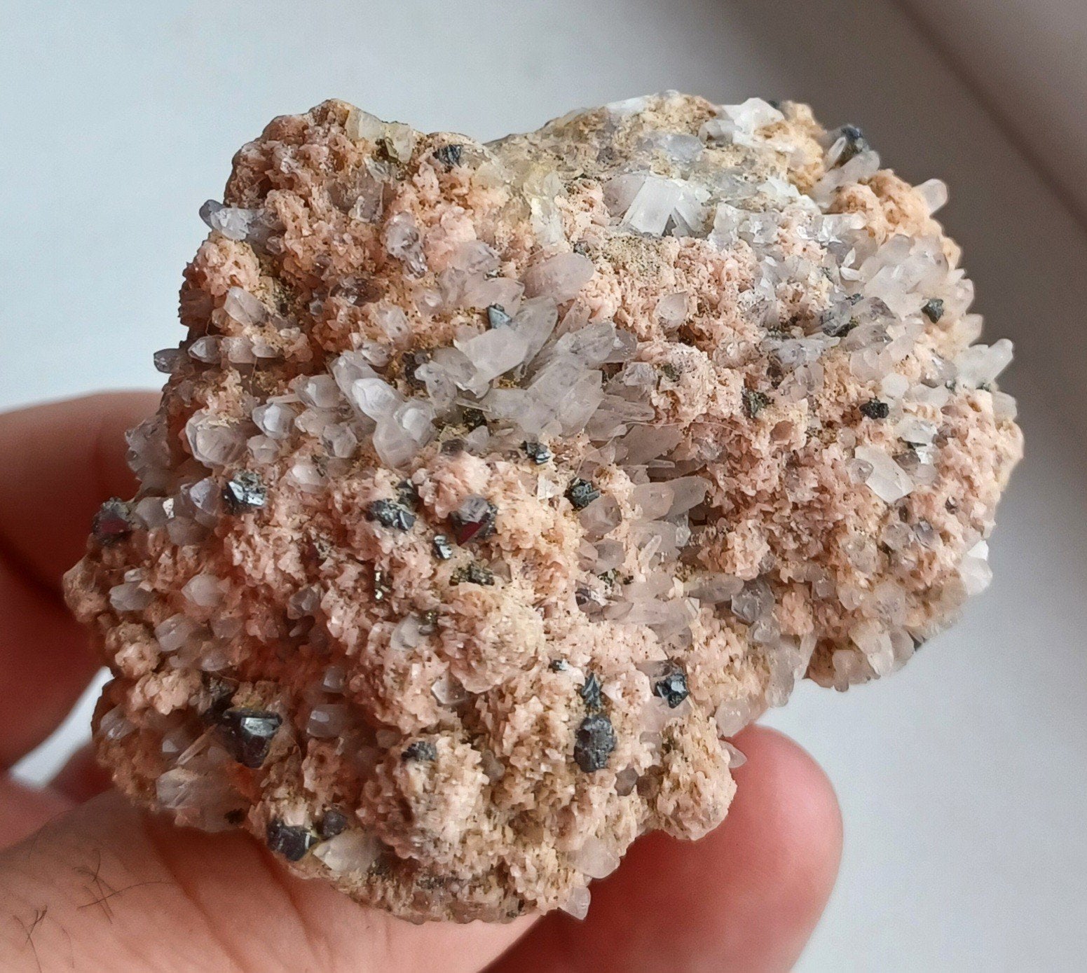 Rhodochrosiet - Peru (1), Verzamelen, Mineralen en Fossielen, Ophalen of Verzenden, Mineraal