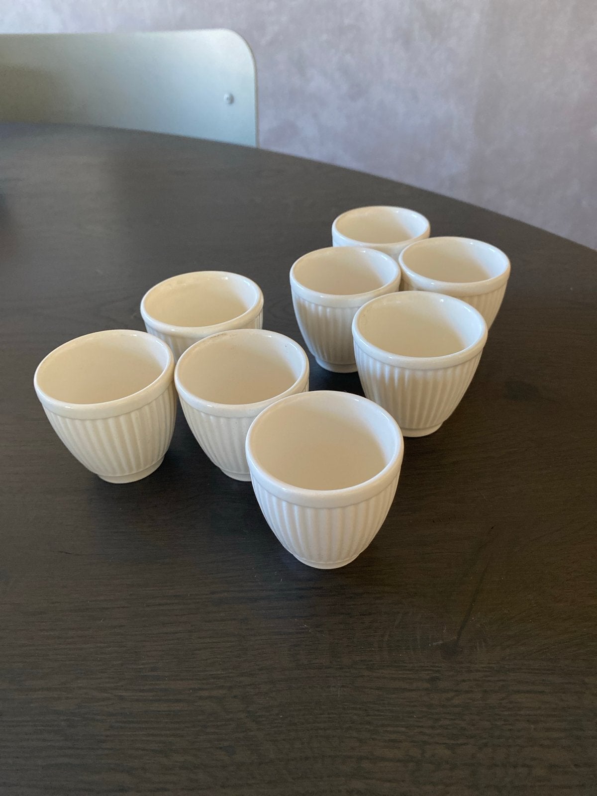 8 Wedgwood eierdopjes, Huis en Inrichting, Keuken | Servies, Keramiek, Overige typen, Ophalen of Verzenden, Zo goed als nieuw