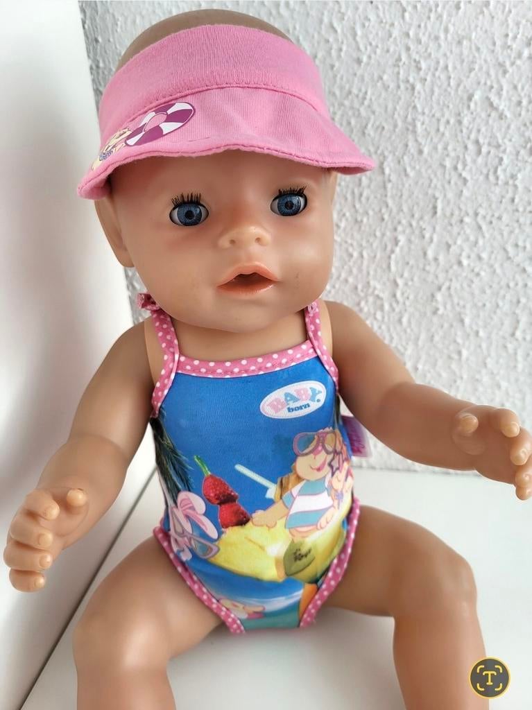 Baby Born kleertjes 2 delig Zwempakje Babyborn. Excl.pop, Ophalen of Verzenden, Zo goed als nieuw, Babypop