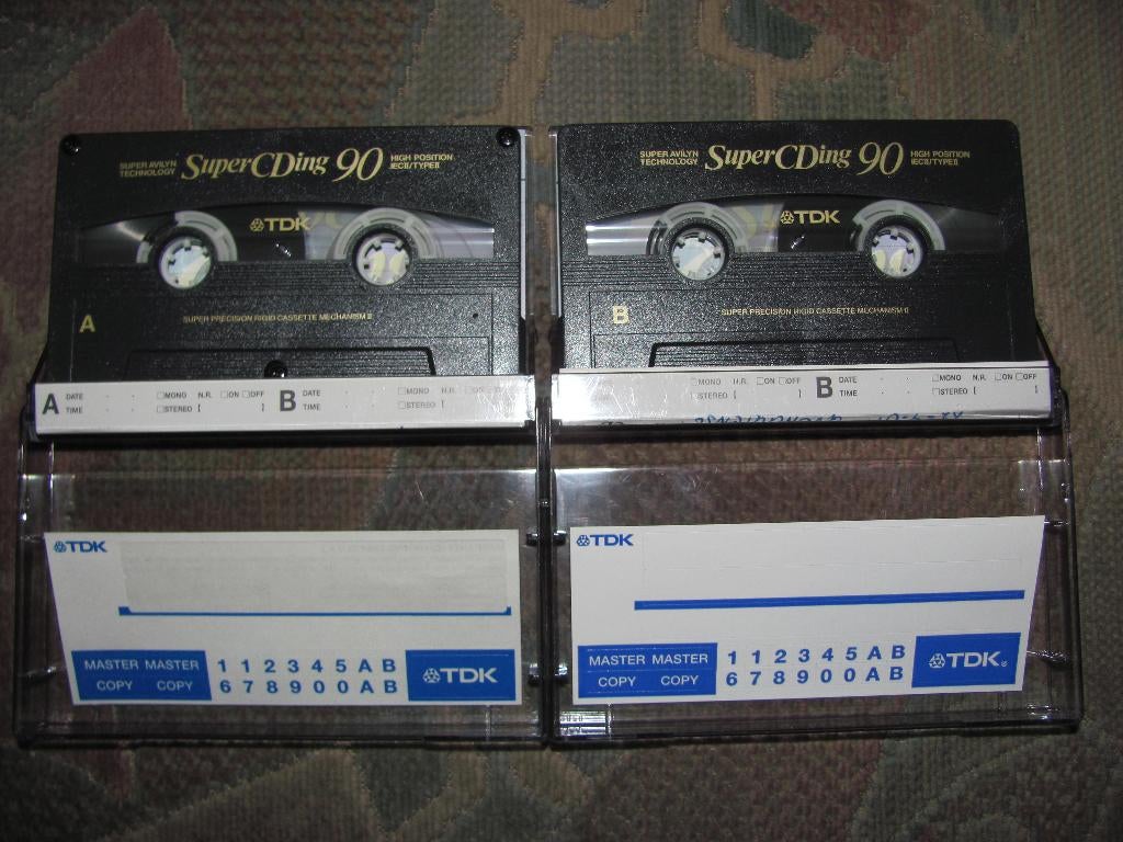 3 fraaie TDK Super CDing 90 high position type II chrome, Cd's en Dvd's, Cassettebandjes, 2 t/m 25 bandjes, Overige genres, Ophalen of Verzenden
