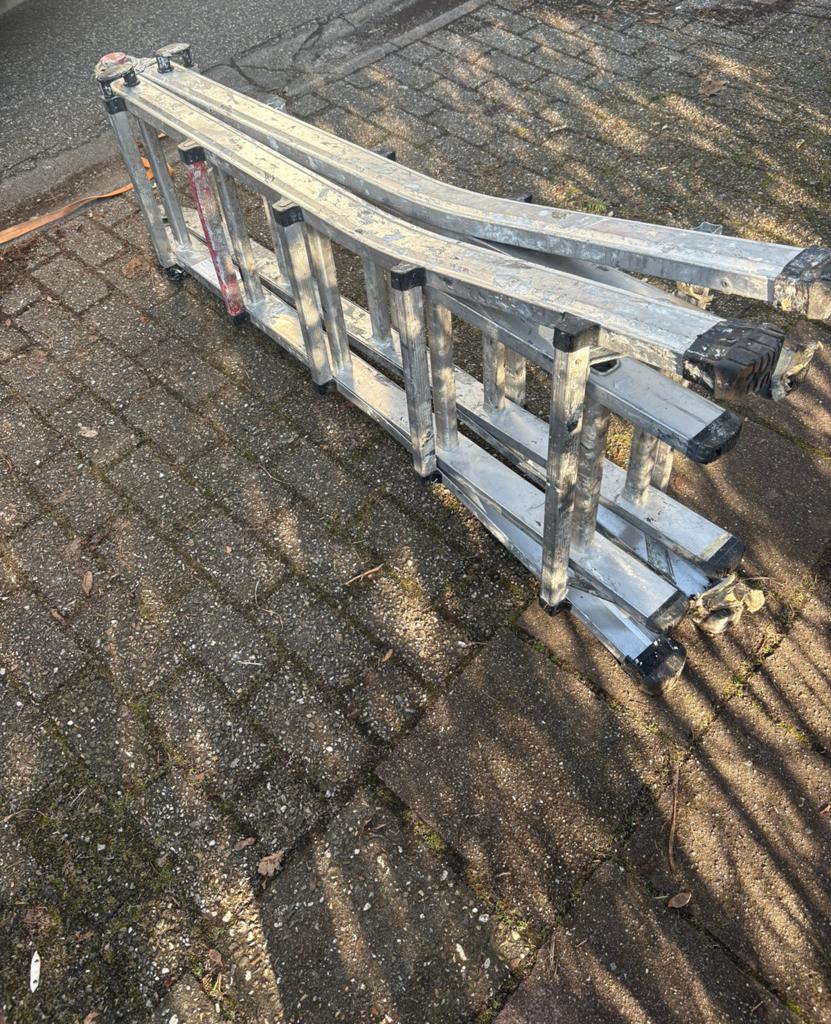 PBN brandwerende trap ladder inschuifbaar inklapbaar, Doe-het-zelf en Verbouw, Ladders en Trappen, Ophalen, Gebruikt, Opvouwbaar of Inschuifbaar