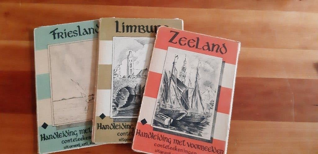 Arti Alkmaar, 3 handleidingen Friesland, Limburg en Zeeland, Verzenden, 1940 tot 1960, Noord-Holland