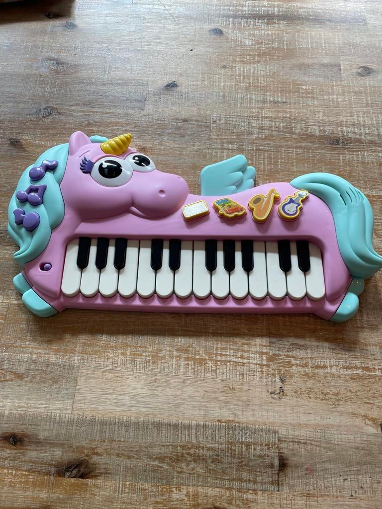 Kinder keyboard eenhoorn (op batterijen), Ophalen of Verzenden, Gebruikt, Overige typen, Met geluid