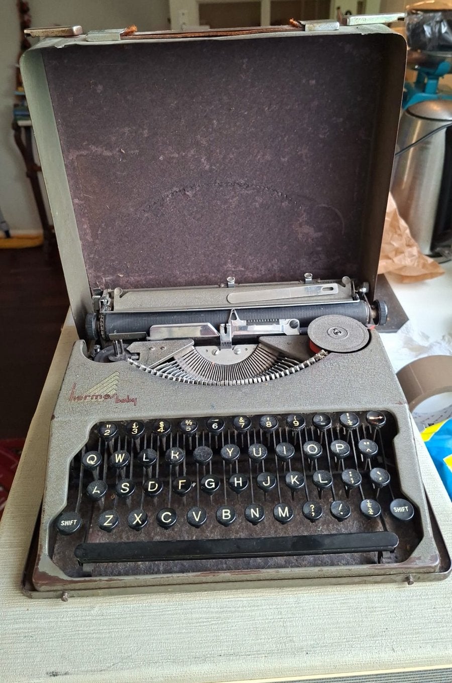 Hermes Featherweight uit 1930 te koop, Ophalen of Verzenden, Gebruikt