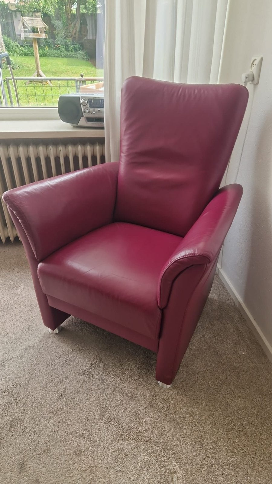Prominent Fauteui, Ophalen, Gebruikt, Minder dan 75 cm, Leer