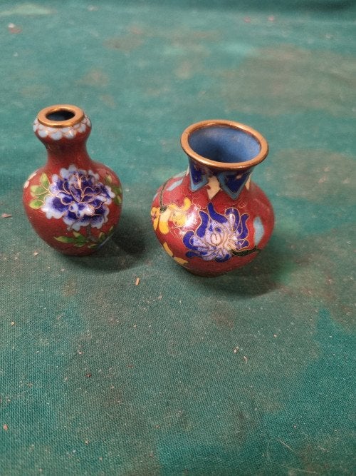 vaasjes mini chinese luminous cloisonne, Ophalen of Verzenden