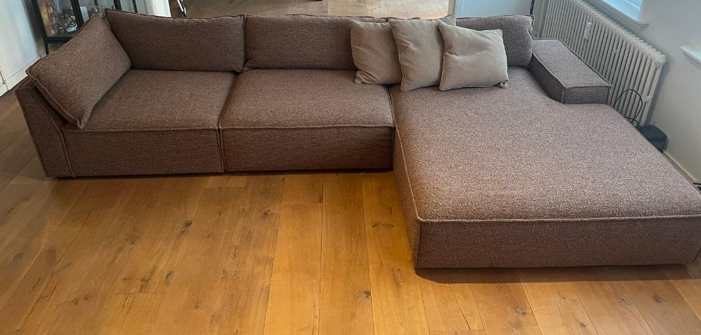 Daphne modulaire 4-zitsbank chaise longue, Ophalen, 300 cm of meer, Zo goed als nieuw, 150 cm of meer