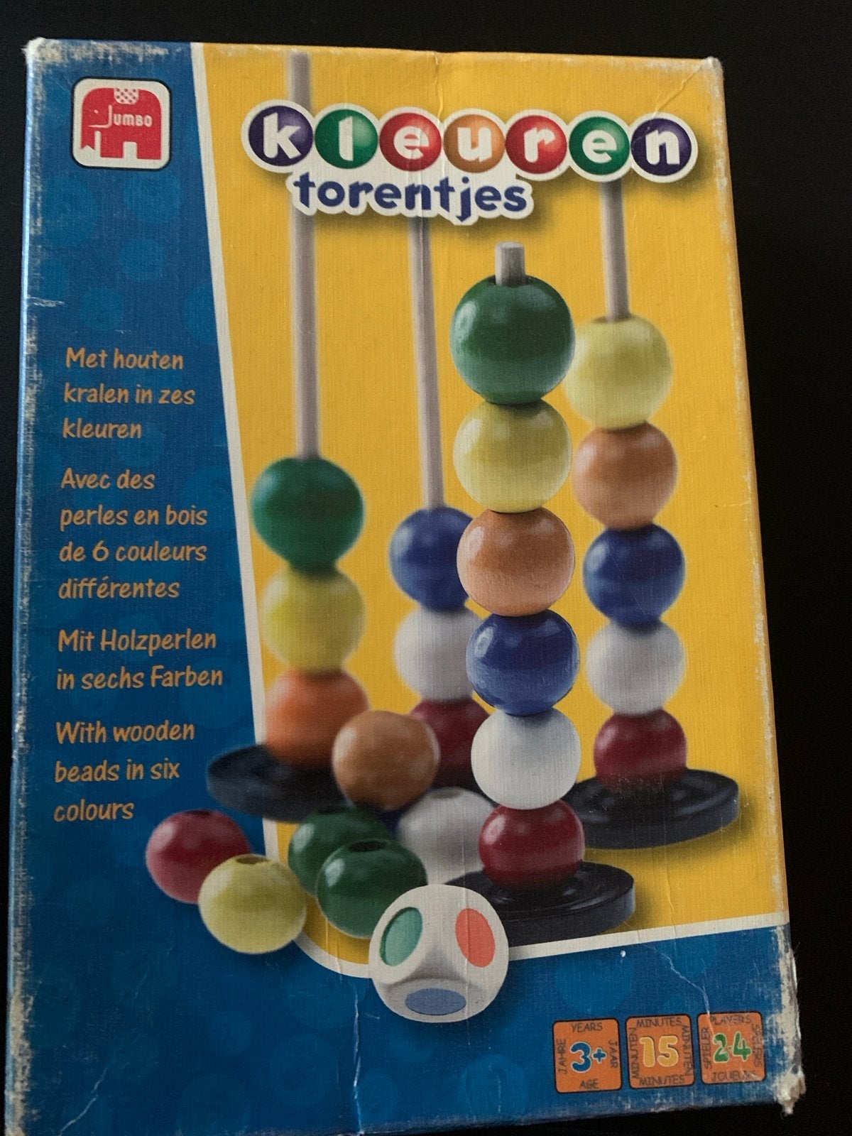 Jumbo Kleuren Torentjes - Houten Kralen Spel, Ophalen of Verzenden, Gebruikt, Knutselen