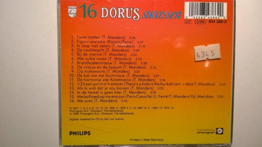 Dorus - 16 Dorus Successen, Ophalen of Verzenden, Zo goed als nieuw, Pop